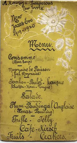 Invitation to New Years Eve Party in Kennilworth Square 1919-1920
