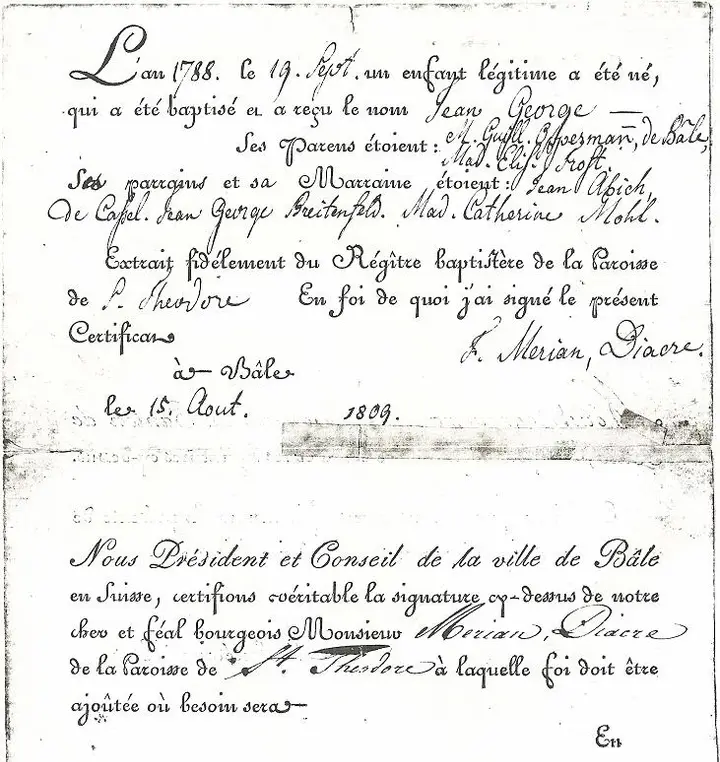 Page 1 - Johann's Birth Certificate,