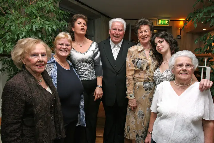 Family Photo with his family and sisters at his 90th