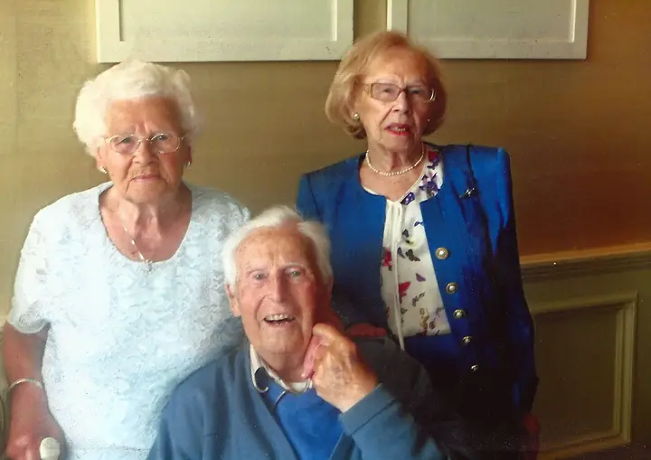 Johnny with his Sisters Sophie and Frances in January 2015