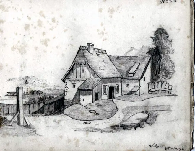 Sketch drawn by Wilhelm in 1876
