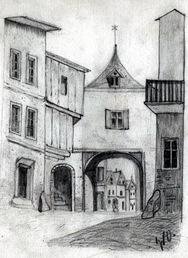 Second sketch drawn by Wilhelm in 1975